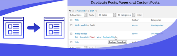 Duplicate Page Plugin duplicare articoli e pagine WordPress